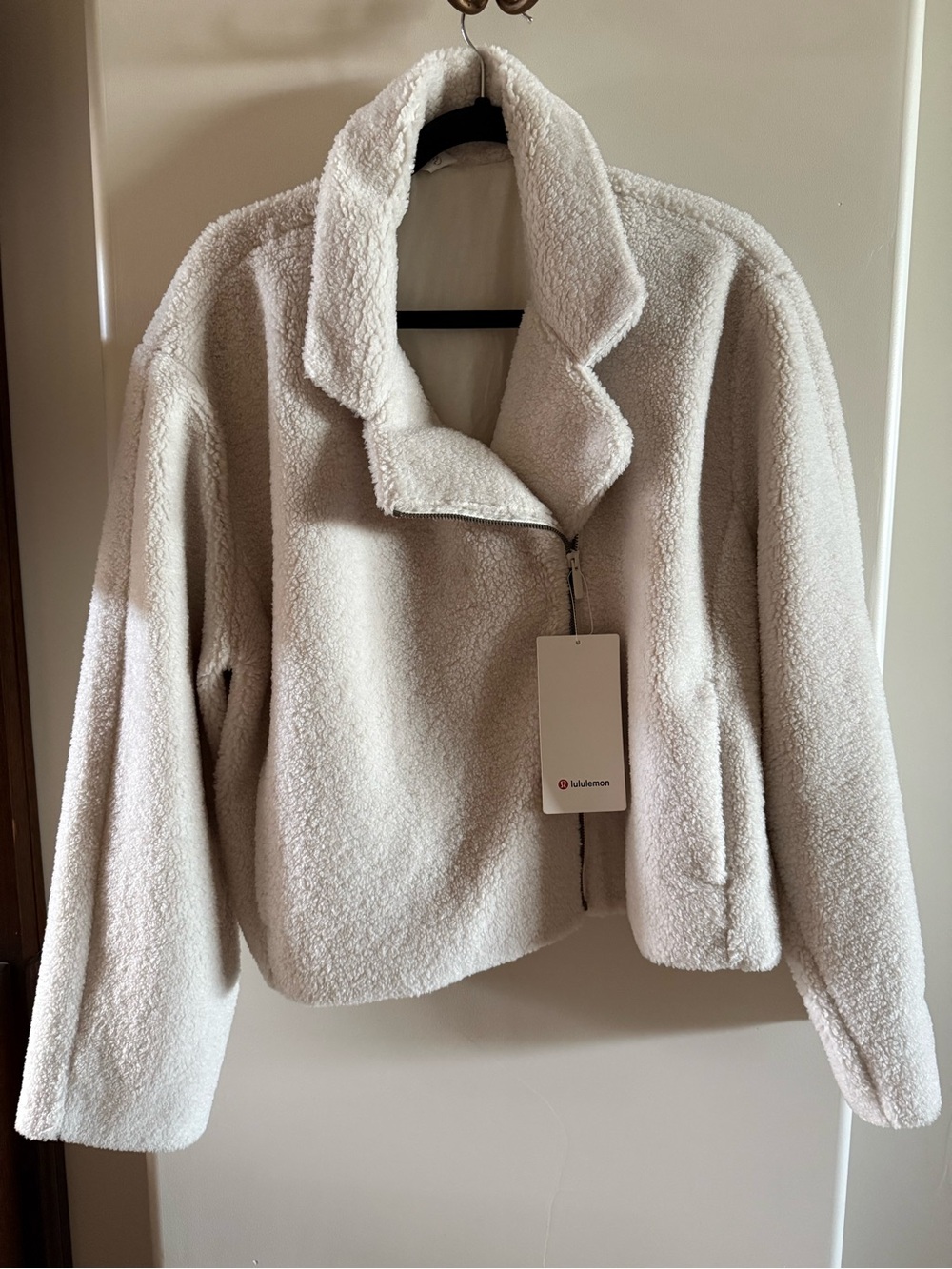 lululemon athletica Cream Sherpa Zip Jacket